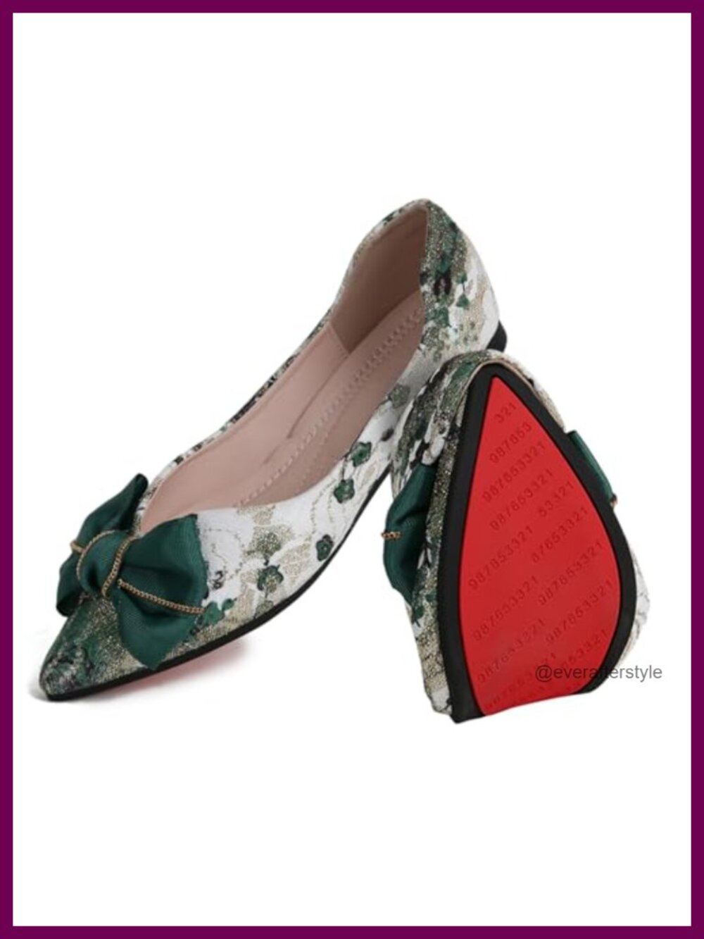 Pointed Toe Ballet Flats Women Memory Foam Slip On Dress Shoes